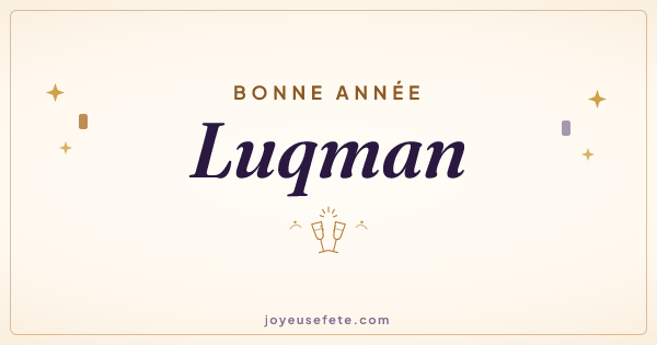 Image « Bonne année Luqman » au format large