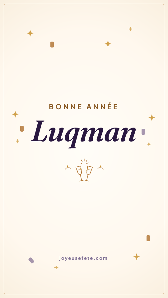 Image « Bonne année Luqman » au format story