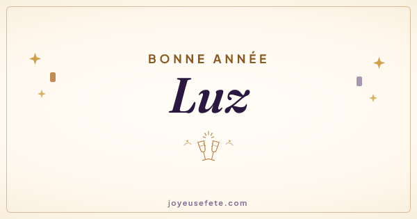 Image « Bonne année Luz » au format large
