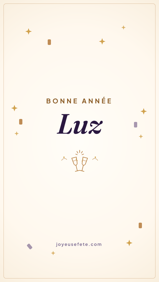 Image « Bonne année Luz » au format story