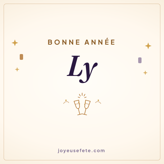 Image carrée « Bonne année Ly » pour WhatsApp