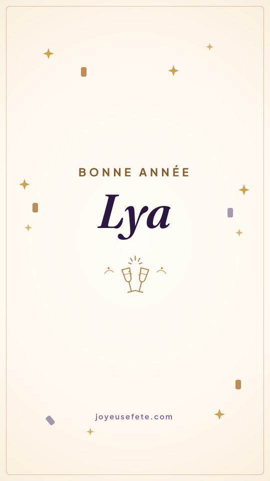 Image « Bonne année Lya » au format story