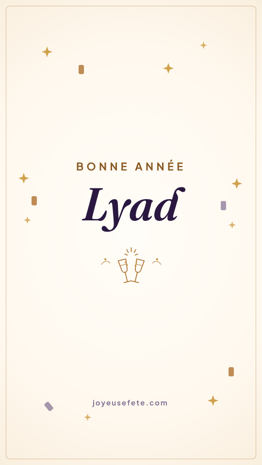 Image « Bonne année Lyad » au format story