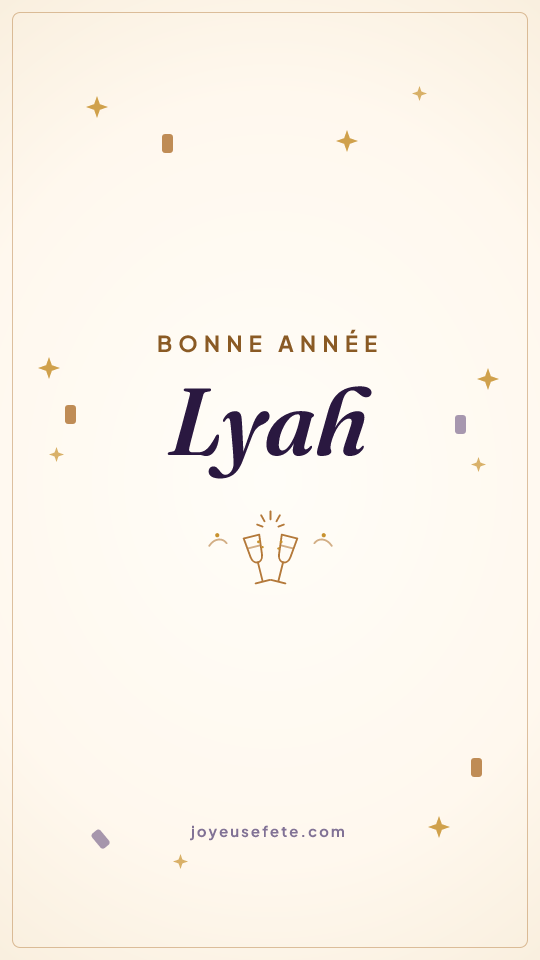 Image « Bonne année Lyah » au format story