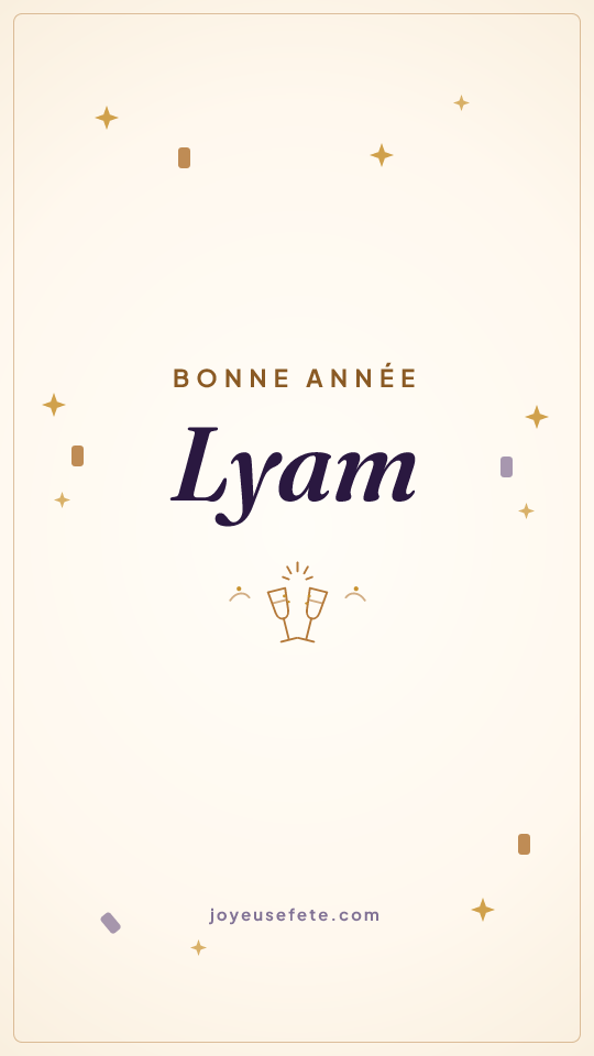 Image « Bonne année Lyam » au format story