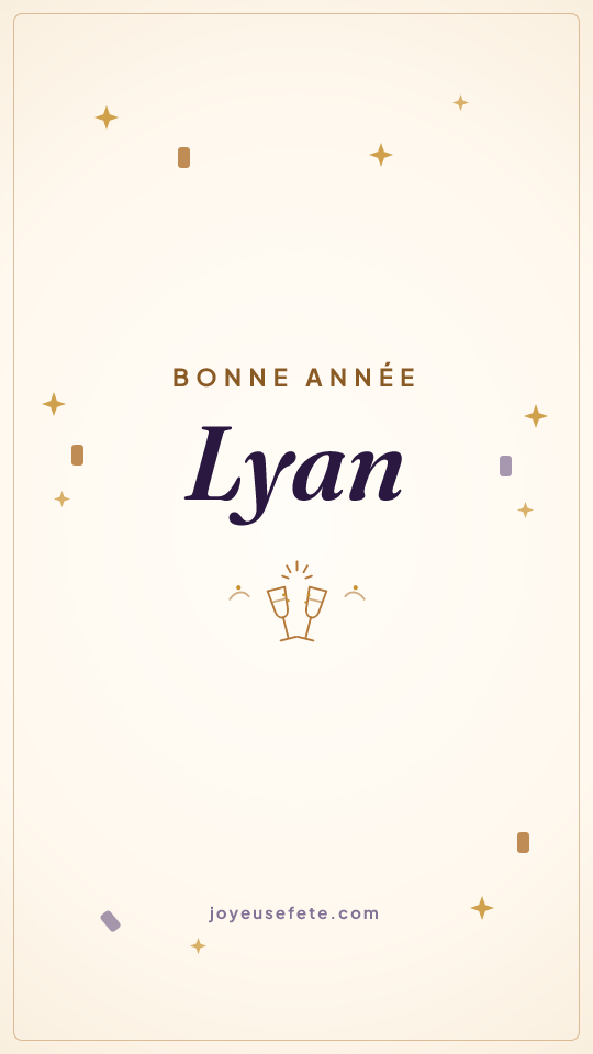 Image « Bonne année Lyan » au format story