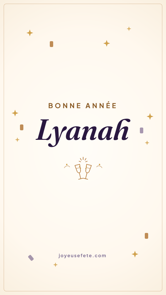 Image « Bonne année Lyanah » au format story