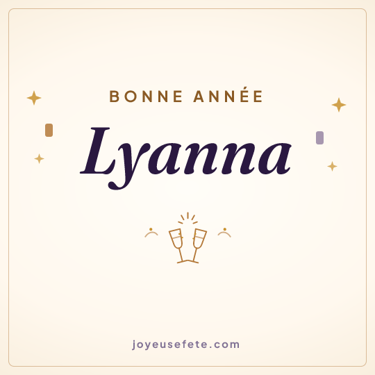 Image carrée « Bonne année Lyanna » pour WhatsApp