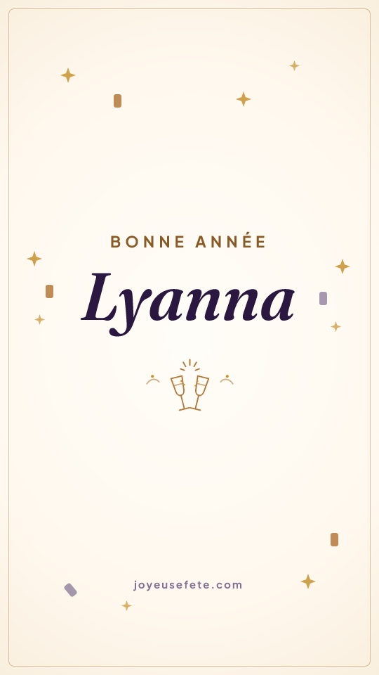 Image « Bonne année Lyanna » au format story