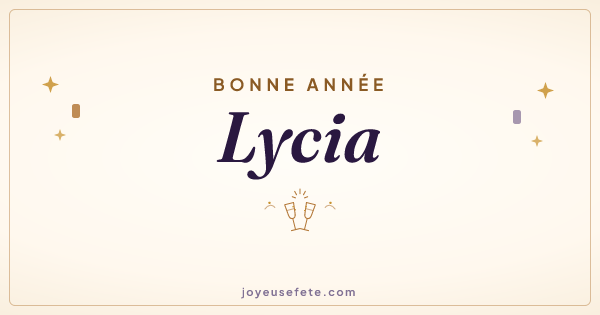 Image « Bonne année Lycia » au format large