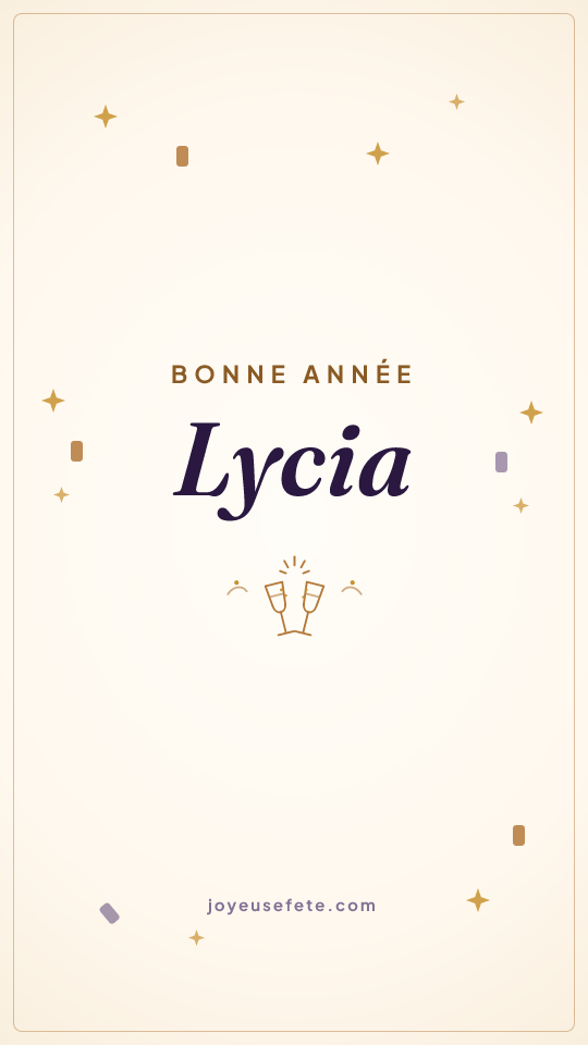 Image « Bonne année Lycia » au format story
