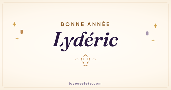 Image « Bonne année Lydéric » au format large