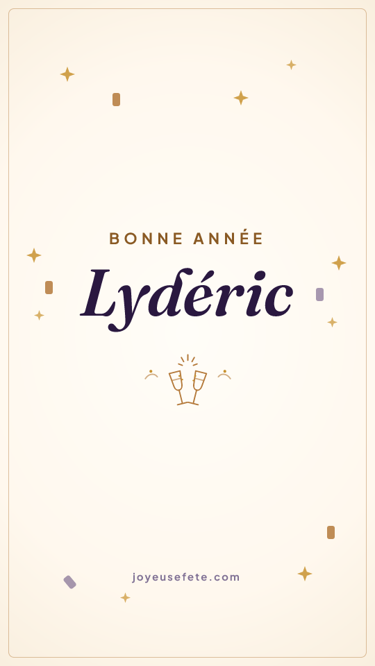 Image « Bonne année Lydéric » au format story