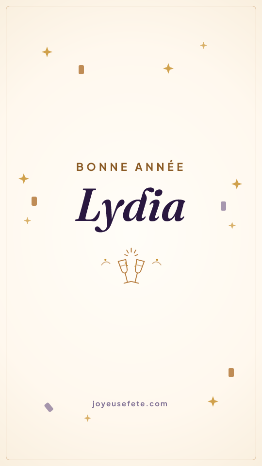 Image « Bonne année Lydia » au format story