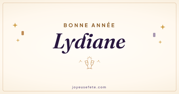Image « Bonne année Lydiane » au format large