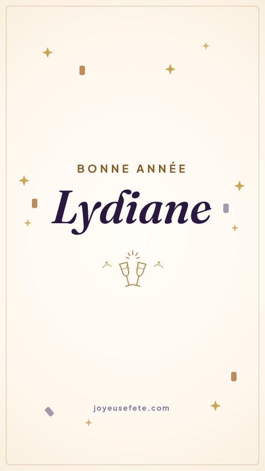 Image « Bonne année Lydiane » au format story