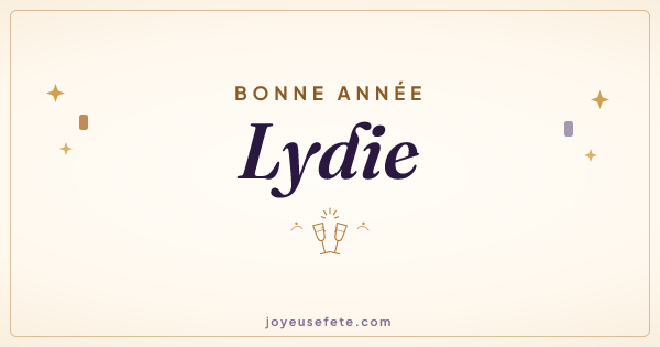 Image « Bonne année Lydie » au format large