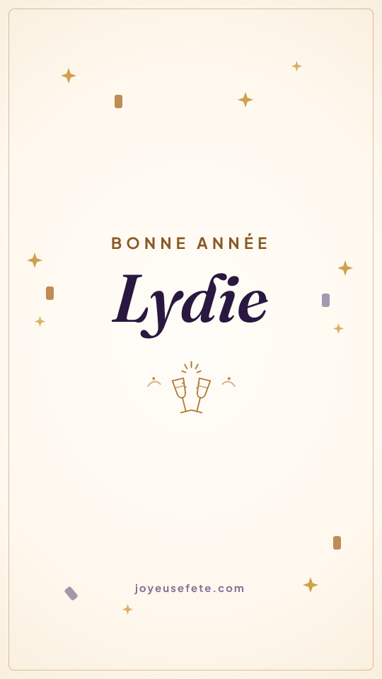 Image « Bonne année Lydie » au format story