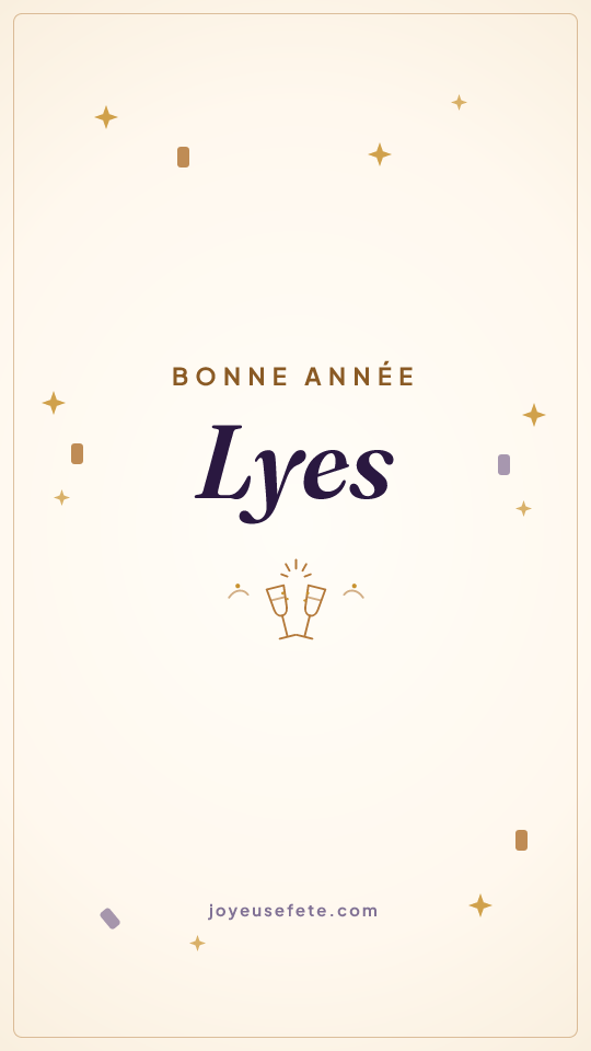 Image « Bonne année Lyes » au format story