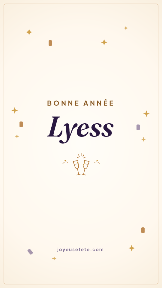 Image « Bonne année Lyess » au format story