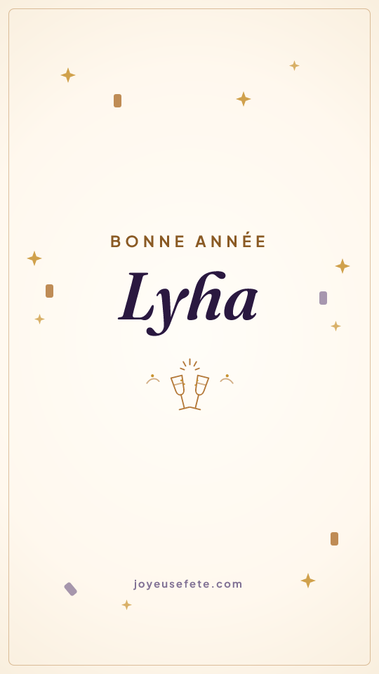 Image « Bonne année Lyha » au format story
