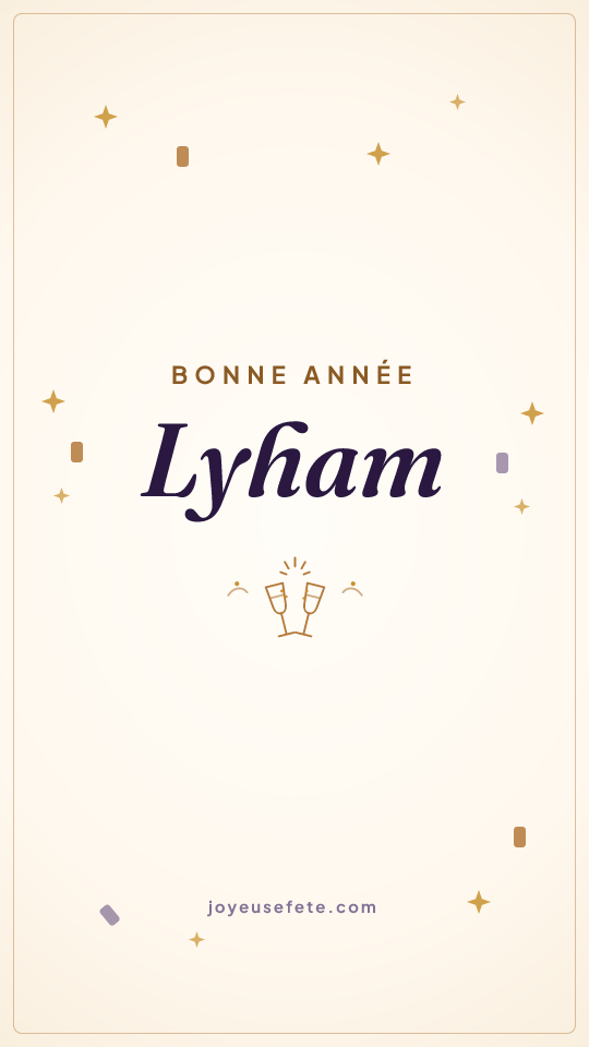 Image « Bonne année Lyham » au format story