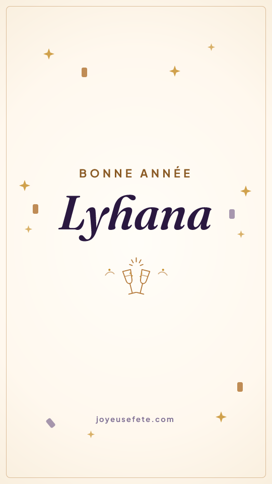 Image « Bonne année Lyhana » au format story