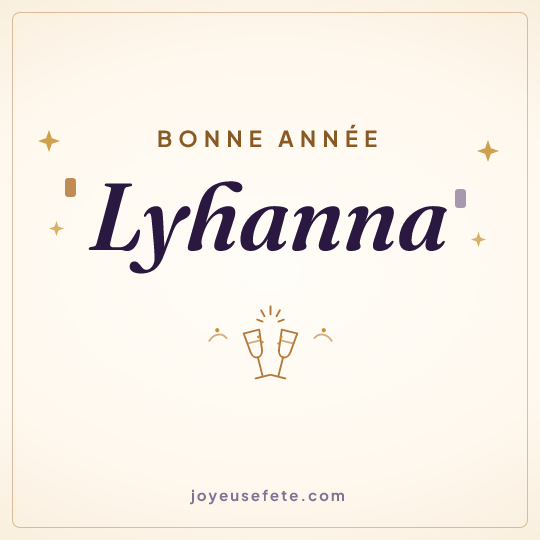 Image carrée « Bonne année Lyhanna » pour WhatsApp