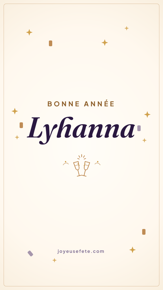 Image « Bonne année Lyhanna » au format story