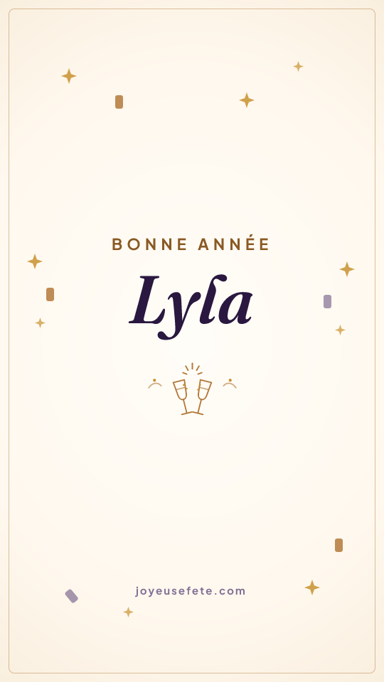 Image « Bonne année Lyla » au format story