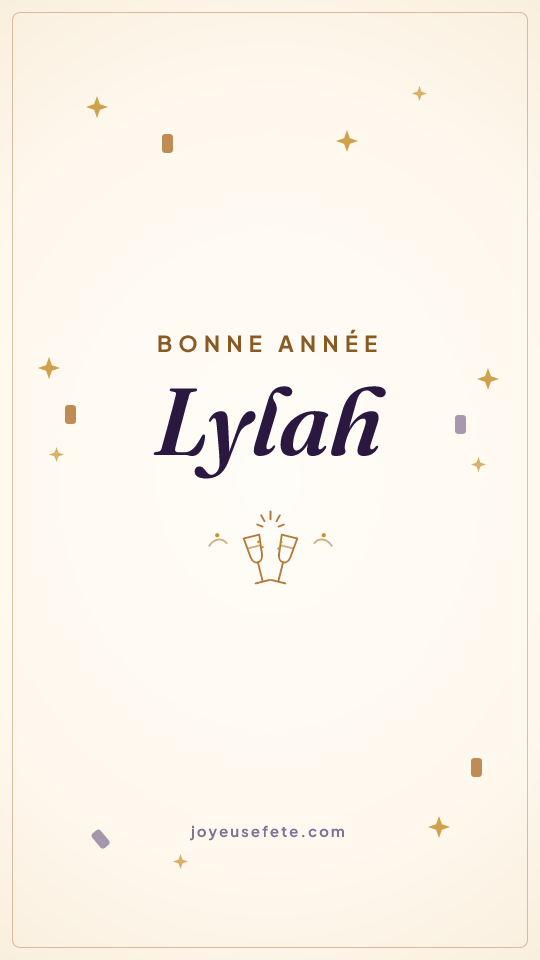 Image « Bonne année Lylah » au format story