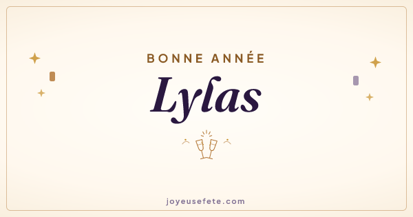 Image « Bonne année Lylas » au format large