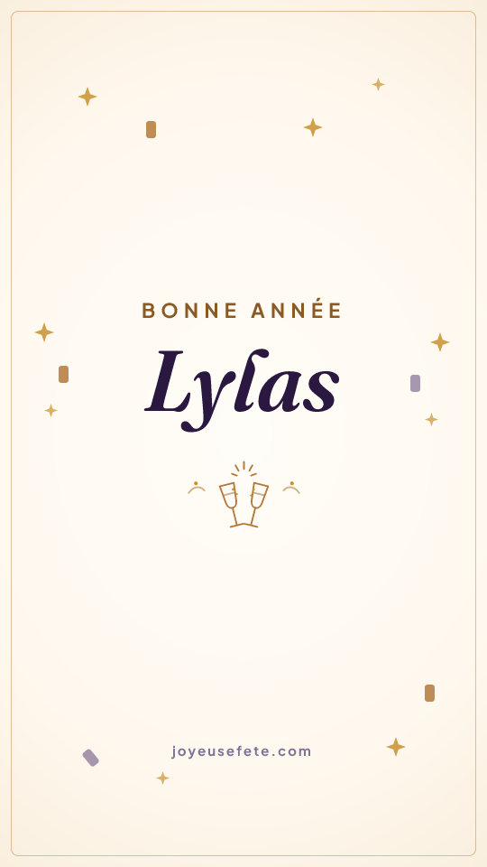 Image « Bonne année Lylas » au format story