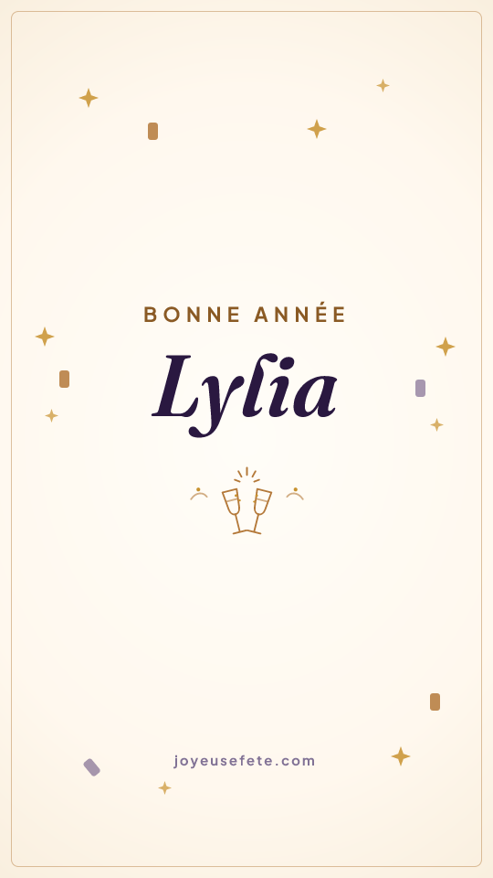 Image « Bonne année Lylia » au format story