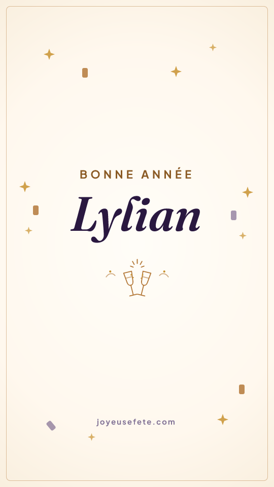Image « Bonne année Lylian » au format story