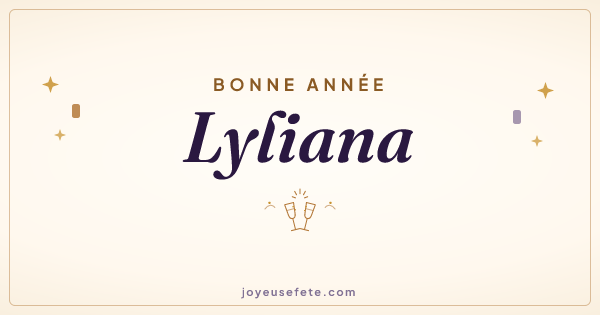 Image « Bonne année Lyliana » au format large