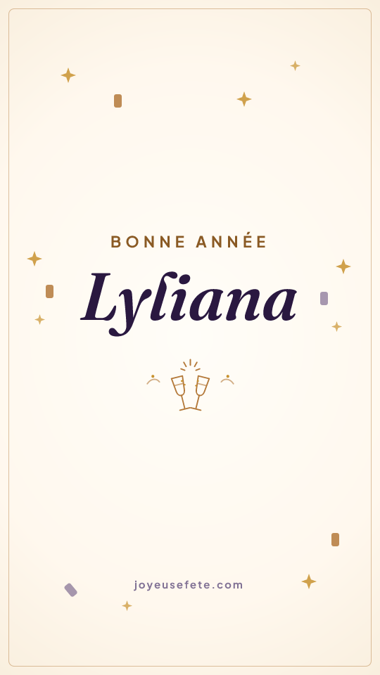 Image « Bonne année Lyliana » au format story