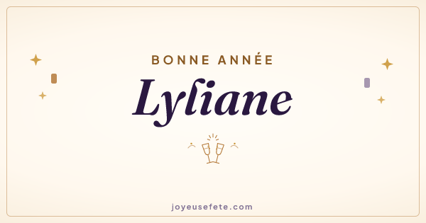 Image « Bonne année Lyliane » au format large
