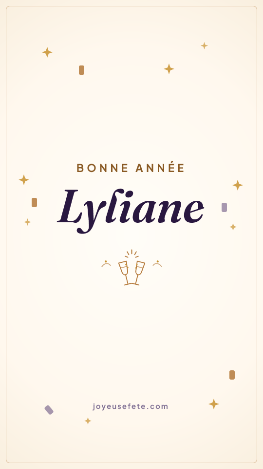 Image « Bonne année Lyliane » au format story