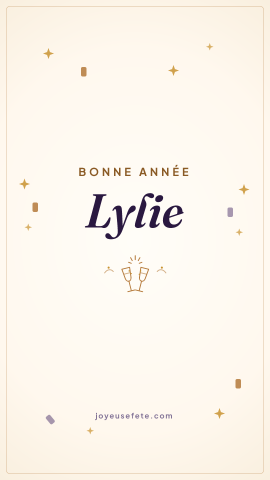 Image « Bonne année Lylie » au format story