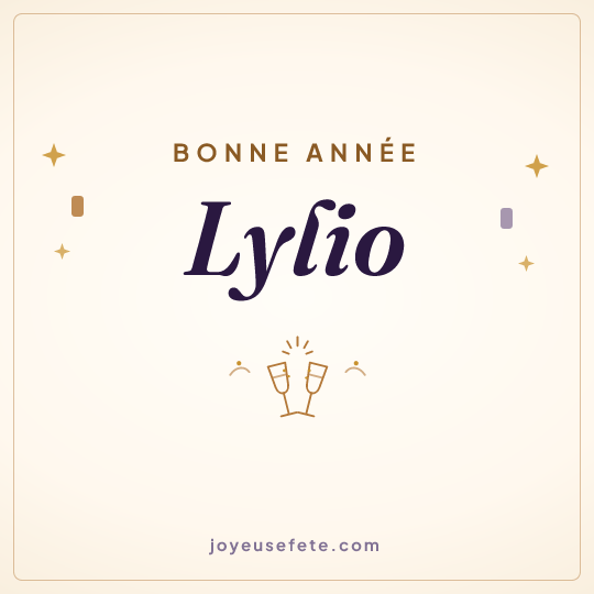 Image carrée « Bonne année Lylio » pour WhatsApp
