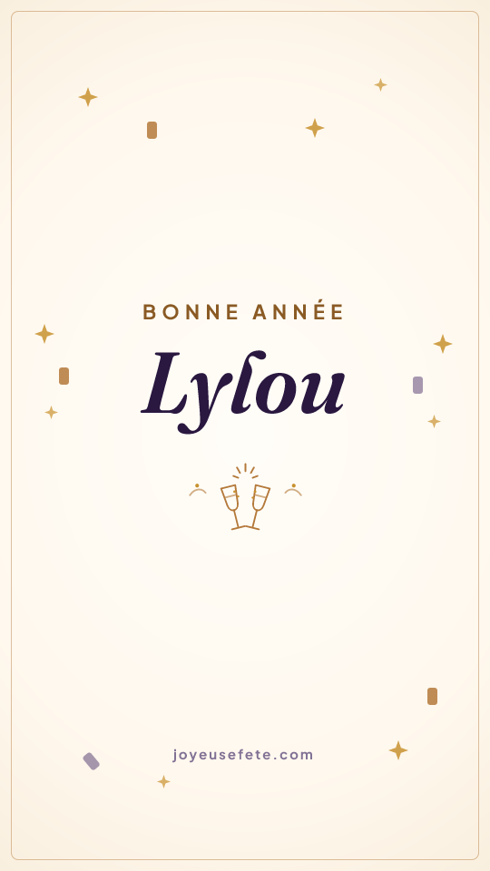 Image « Bonne année Lylou » au format story