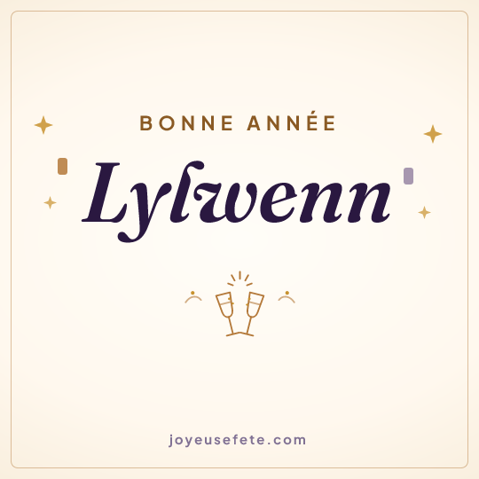Image carrée « Bonne année Lylwenn » pour WhatsApp