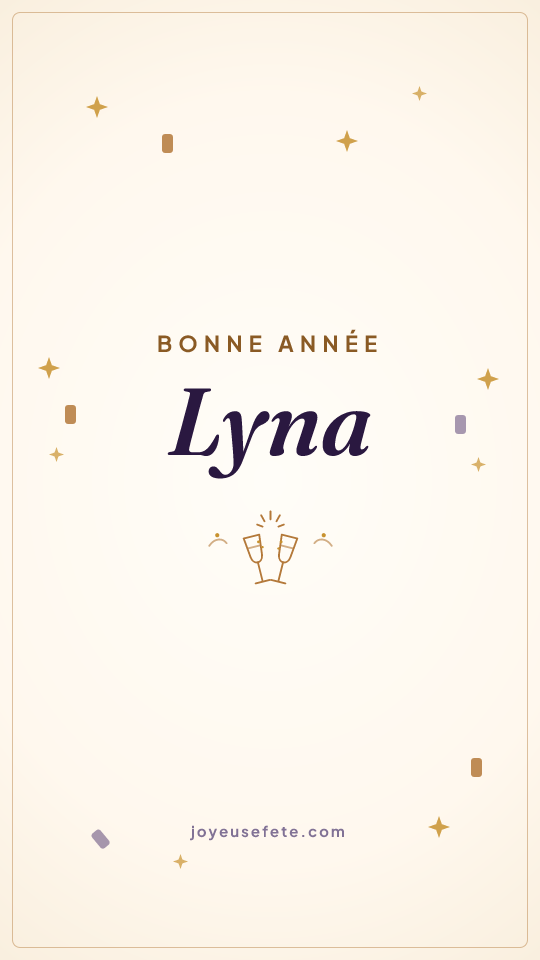 Image « Bonne année Lyna » au format story