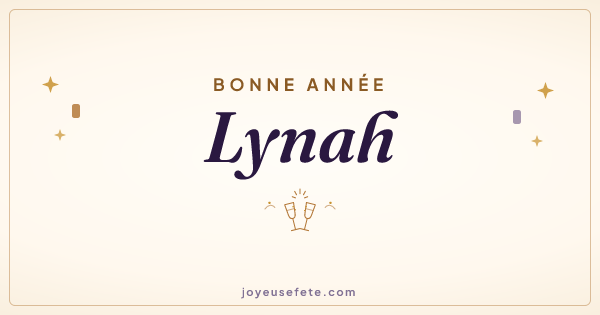 Image « Bonne année Lynah » au format large