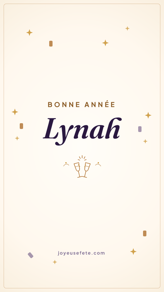 Image « Bonne année Lynah » au format story