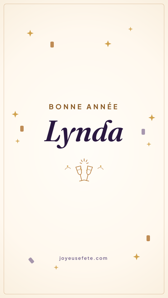Image « Bonne année Lynda » au format story