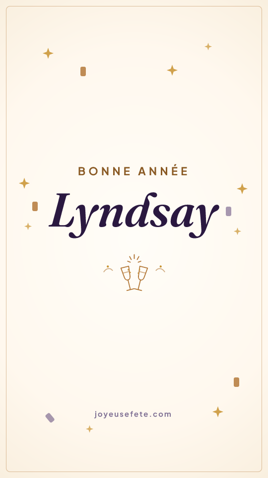 Image « Bonne année Lyndsay » au format story