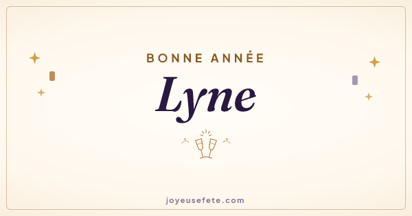 Image « Bonne année Lyne » au format large