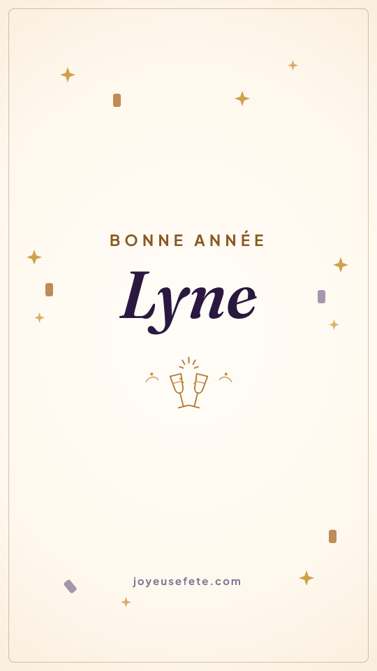 Image « Bonne année Lyne » au format story